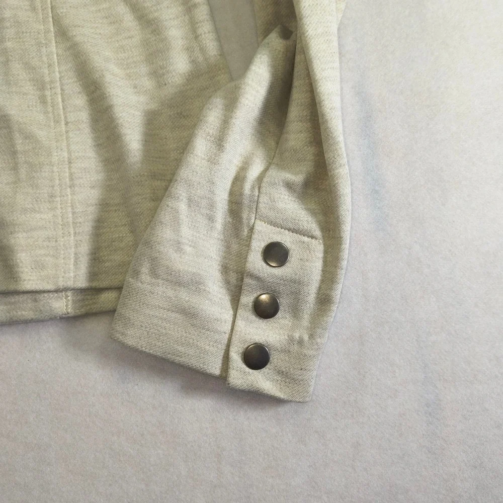 Cabi Double Breasted Knit Jacket Blazer Beige Button Front Peacoat Style‎ Medium